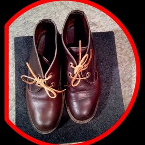 Cole Haan Men's Brown Leather Chukka Laced Boots w/Chunky 2" Heel